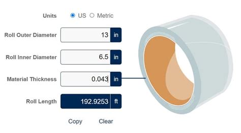 rolled sheet metal length calculation|roll length chart.